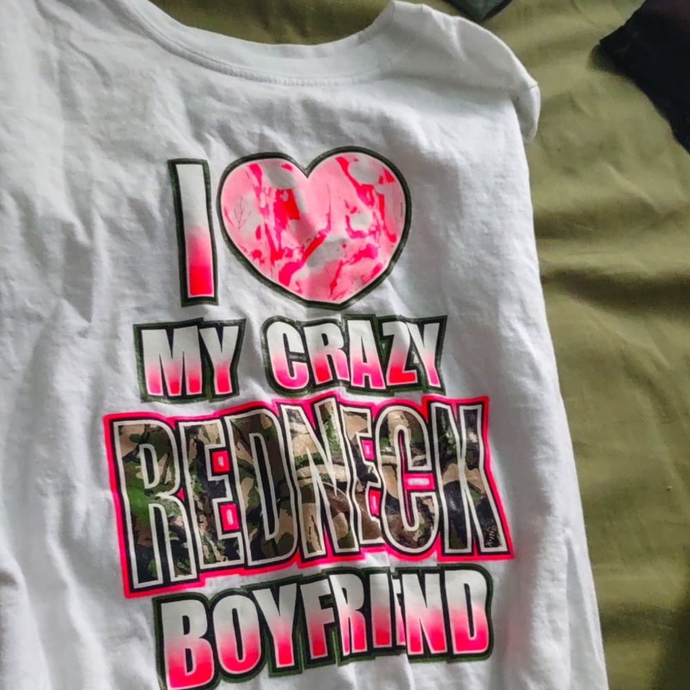 Two sided shirt with saying on it